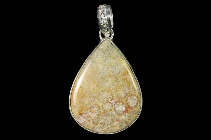 Million Year Old Fossil Coral Pendant - Indonesia #143692